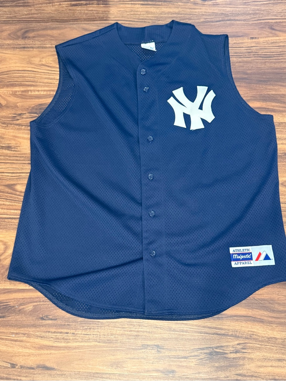 Vintage Majestic New York Yankees Sleeveless Jersey Mens XL Mesh MLB USA